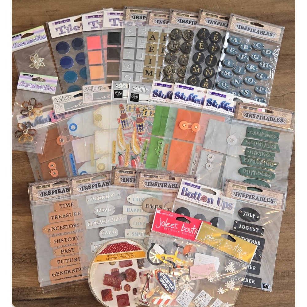 Sticko Jolee's Boutique + Scrapbooking Sticker & Embellishment Lot 30 Packs